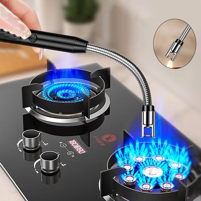 Arc lighter on a gas stove