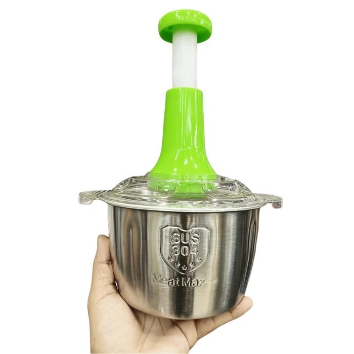 2L stainless steel manual push chopper